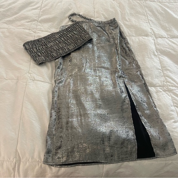 Future Collective Silver Skirt and Top - Picture 1 of 10
